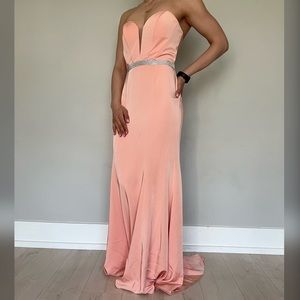 Pink long dress